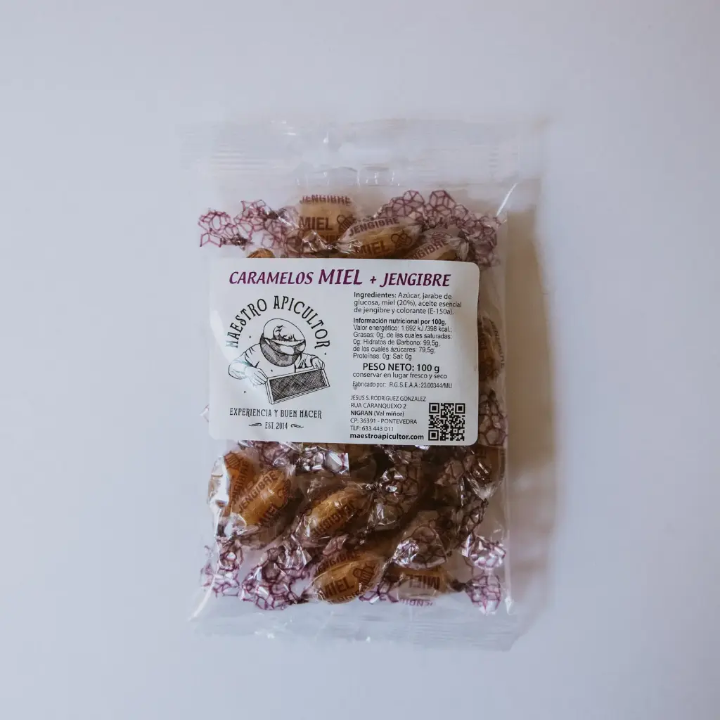 CARAMELO MIEL C/JENGIBRE 100 GR CC